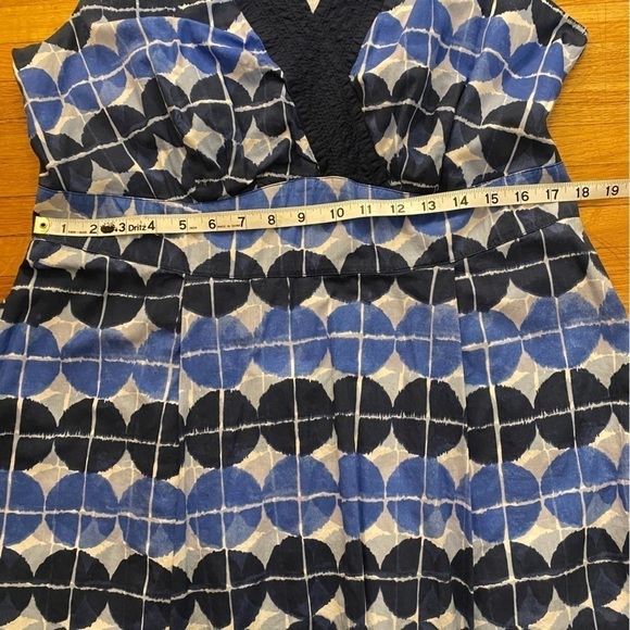 TOMMY Hilfiger dress sleeveless polka dot blue faux wrap V neck elastic waist - Picture 12 of 16